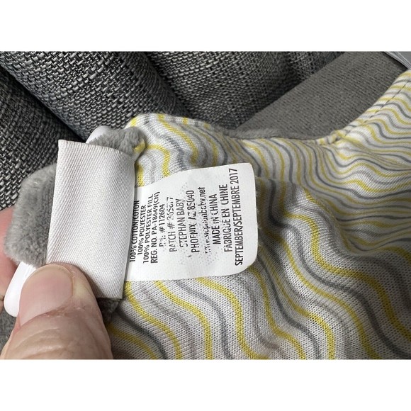 Stephan Baby Elephant Security Blanket Gray Lovey Teether Rattle Toy 2017 8” In - Picture 9 of 11
